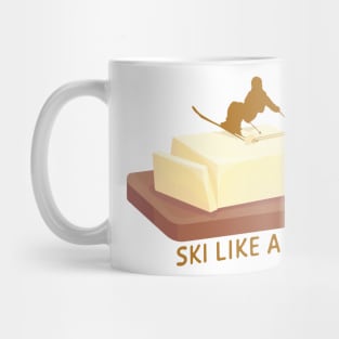 Ski Butter Carving | Ski Like A Girl Mug